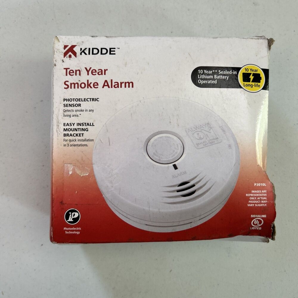 Kidde P3010L Smoke Detector 10 Year Battery Photoelectric Sensor Alarm NEW